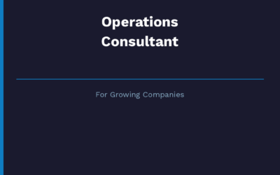 Operations Consultant for Growing Companies