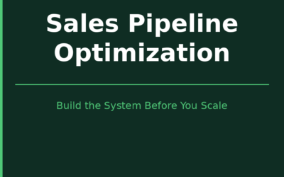 Sales Pipeline Optimization: Build the System Before You Scale the Team