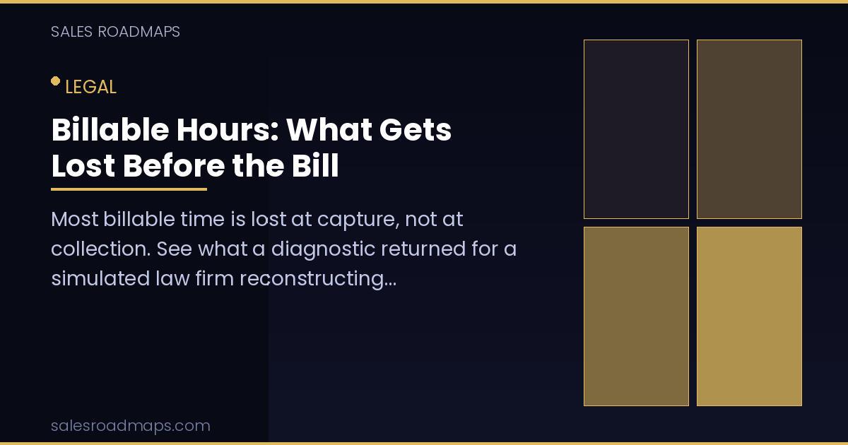 Sales Roadmaps cover image for the article Billable Hours: What Gets Lost Before the Bill