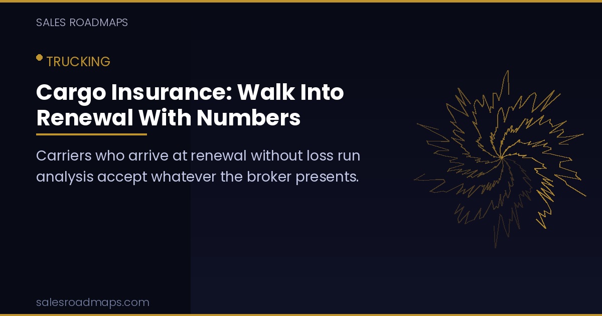 Sales Roadmaps cover image for the article Cargo Insurance: Walk Into Renewal With Numbers
