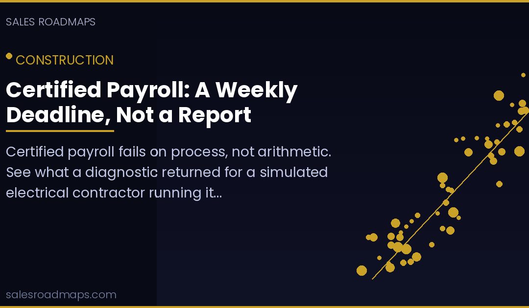 Certified Payroll: A Weekly Deadline, Not a Report