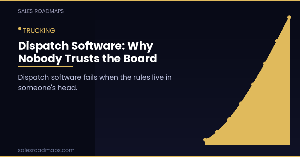 Sales Roadmaps cover image for the article Dispatch Software: Why Nobody Trusts the Board