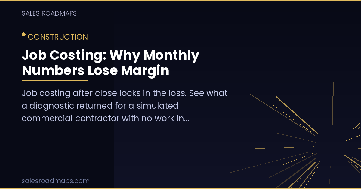 Sales Roadmaps cover image for the article Job Costing: Why Monthly Numbers Lose Margin