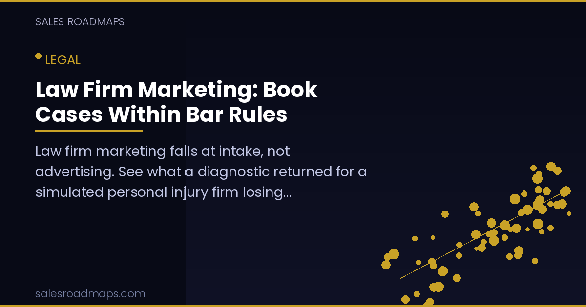 Sales Roadmaps cover image for the article Law Firm Marketing: Book Cases Within Bar Rules