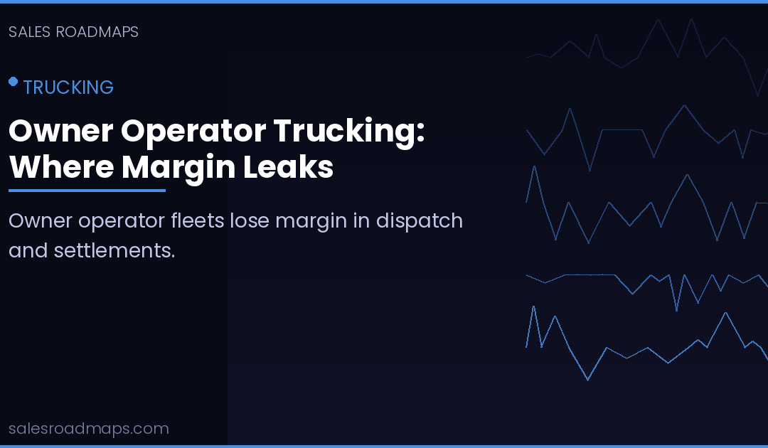 Sales Roadmaps cover image for the article Owner Operator Trucking: Where Margin Leaks