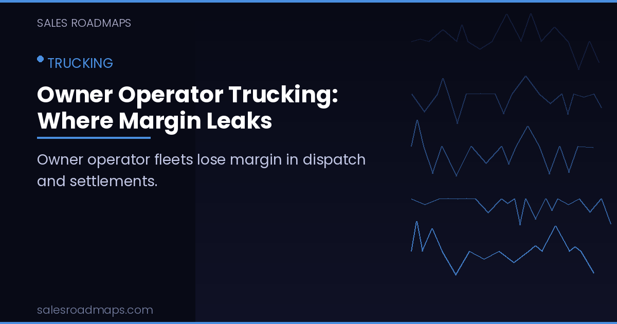 Sales Roadmaps cover image for the article Owner Operator Trucking: Where Margin Leaks