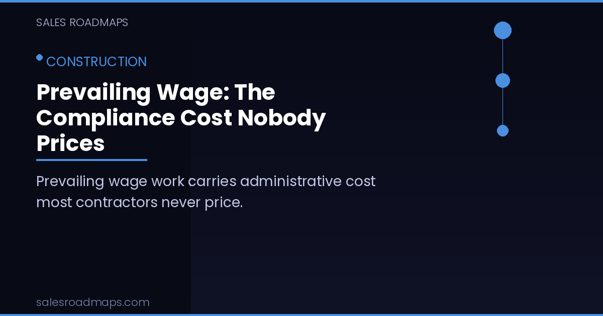 Sales Roadmaps cover image for the article Prevailing Wage: The Compliance Cost Nobody Prices
