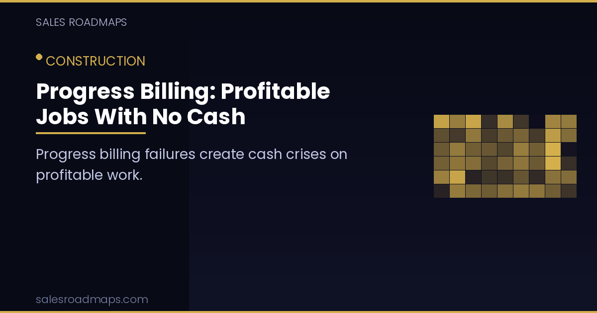Sales Roadmaps cover image for the article Progress Billing: Profitable Jobs With No Cash