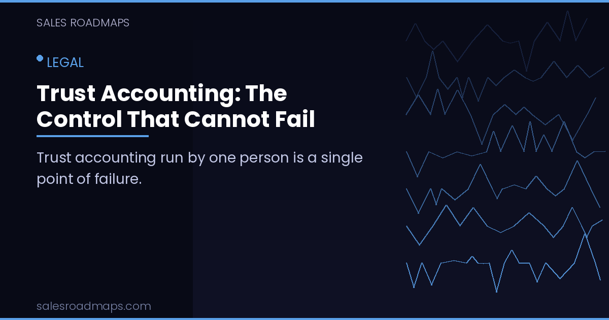 Sales Roadmaps cover image for the article Trust Accounting: The Control That Cannot Fail