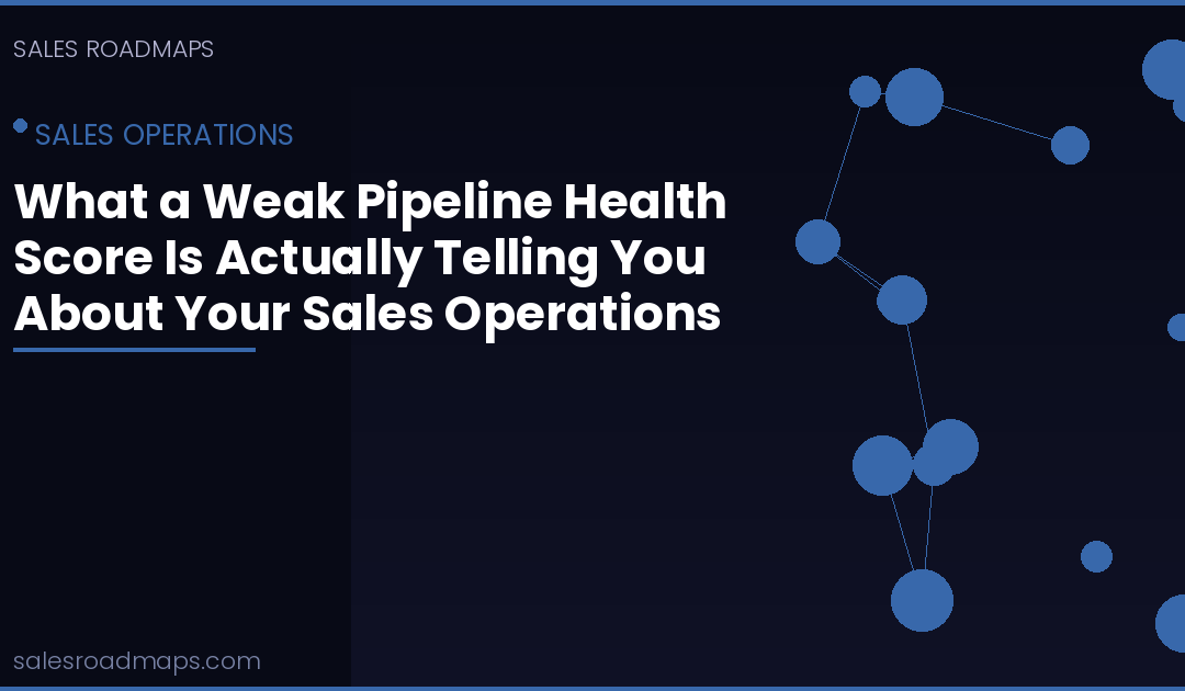 Sales Roadmaps cover image for the article What a Weak Pipeline Health Score Is Actually Telling You About Your Sales Operations