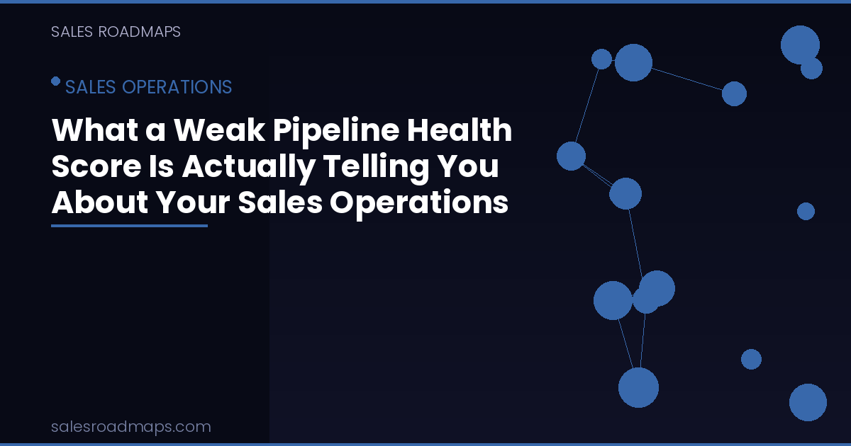 Sales Roadmaps cover image for the article What a Weak Pipeline Health Score Is Actually Telling You About Your Sales Operations