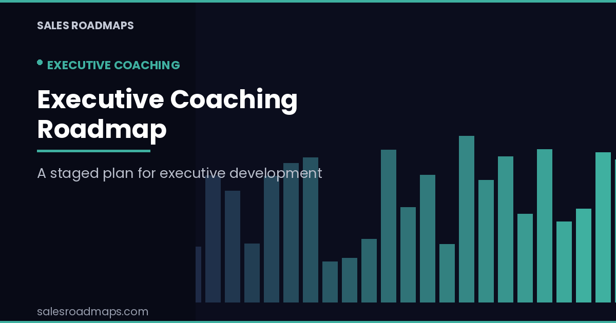 Teal Sales Roadmaps cover card reading Executive Coaching Roadmap
